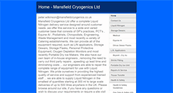 Desktop Screenshot of mansfieldcryogenics.com