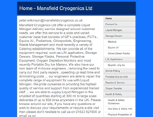 Tablet Screenshot of mansfieldcryogenics.com